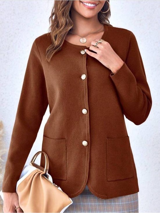 J. Crew Sweaters - J.Crew Giselle Sweater Blazer Merino Wool Gold Button Knit Jacket L